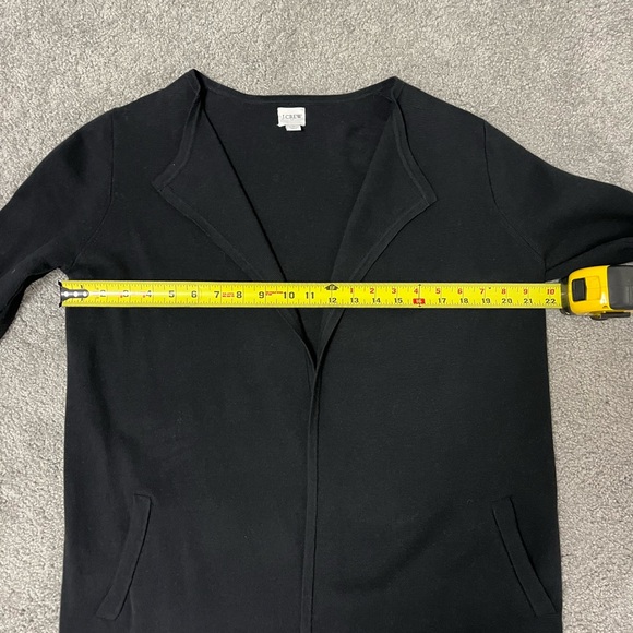 Jcrew Factory long sweater blazer open front cardigan black size small - Picture 9 of 9